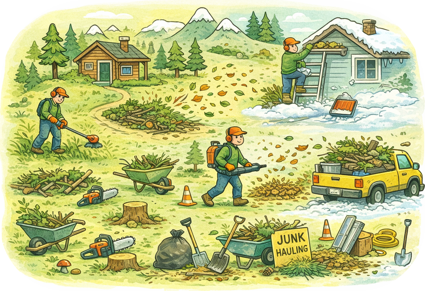 Mother Lode Service Area service area map for Wacky Weedeating covering Sonora Twain Harte Arnold Murphys and the Mother Lode foothills